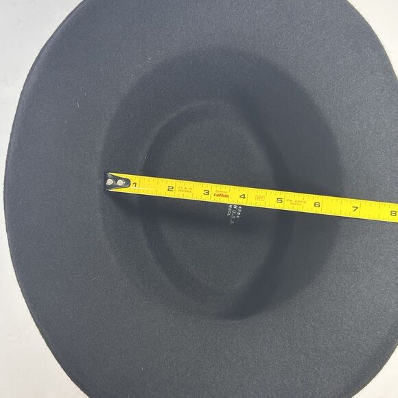 VTG USA Made Wool Fedora Hat Black Southwest Tribal Aztec Banded One Size Unisex - Picture 11 of 12